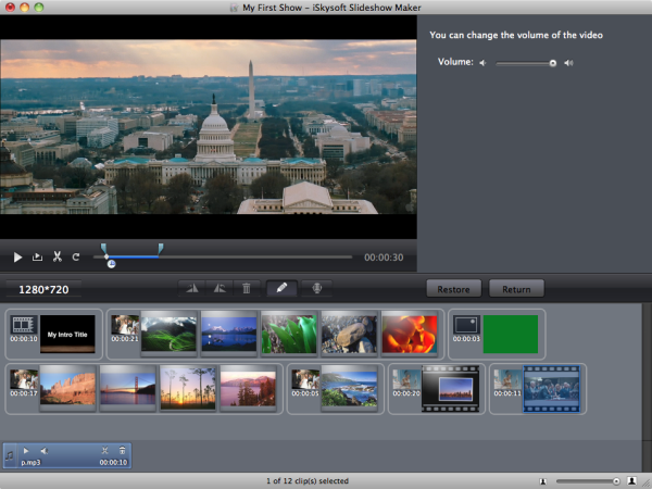 slideshow video editing