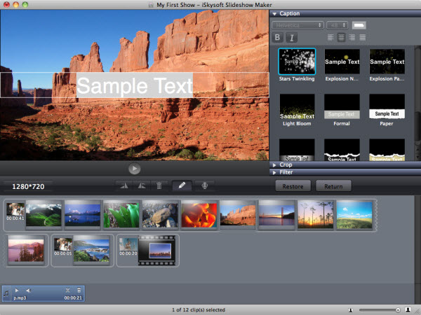 slideshow photo editing