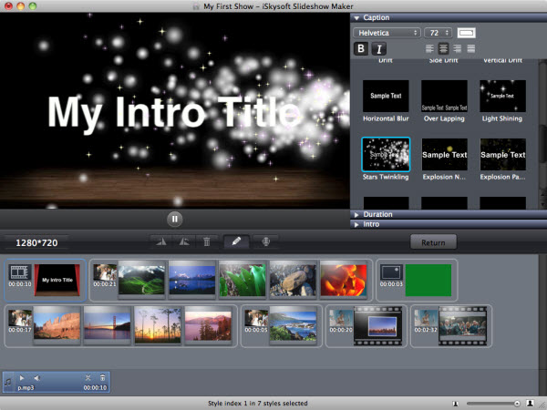 slideshow video editing